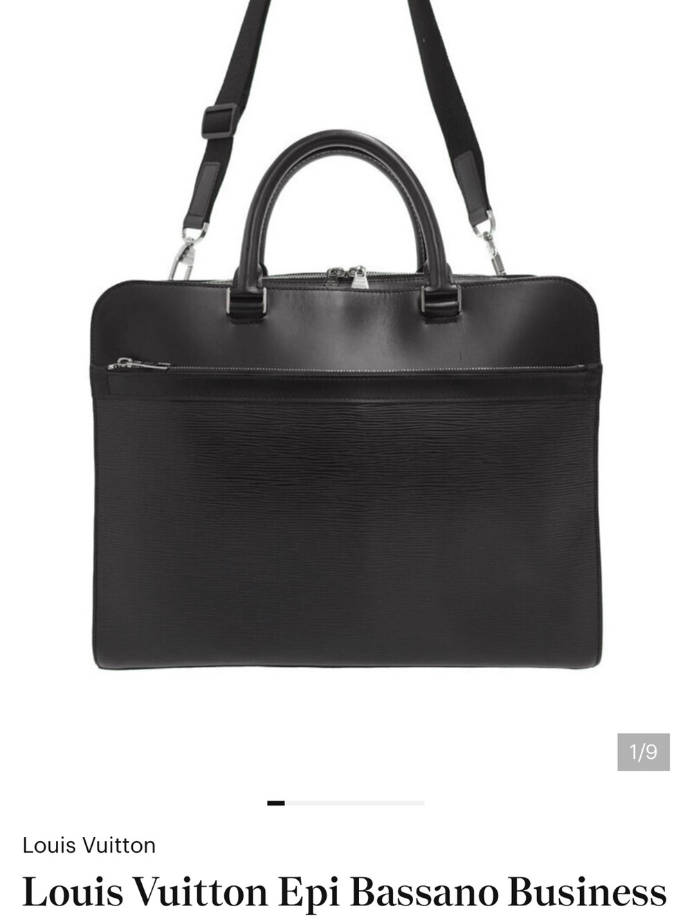 Louis Vuitton Black Epi Business Laptop Briefcase